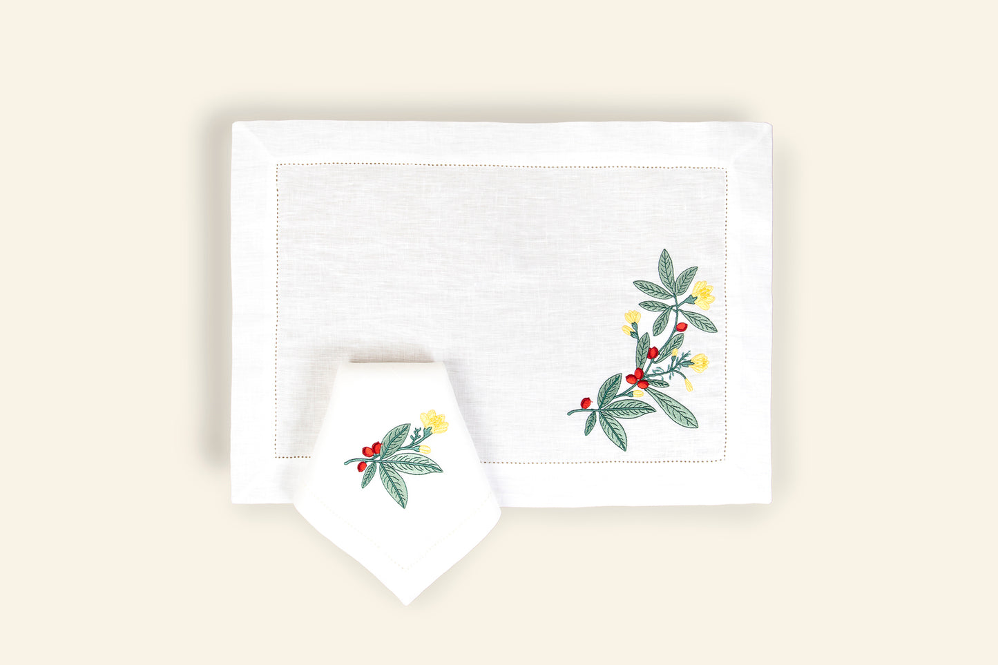 Individual Set + Green Family Napkin by TryoHome 
