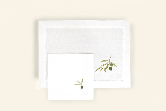 Individual Set + Olive Green Napkin